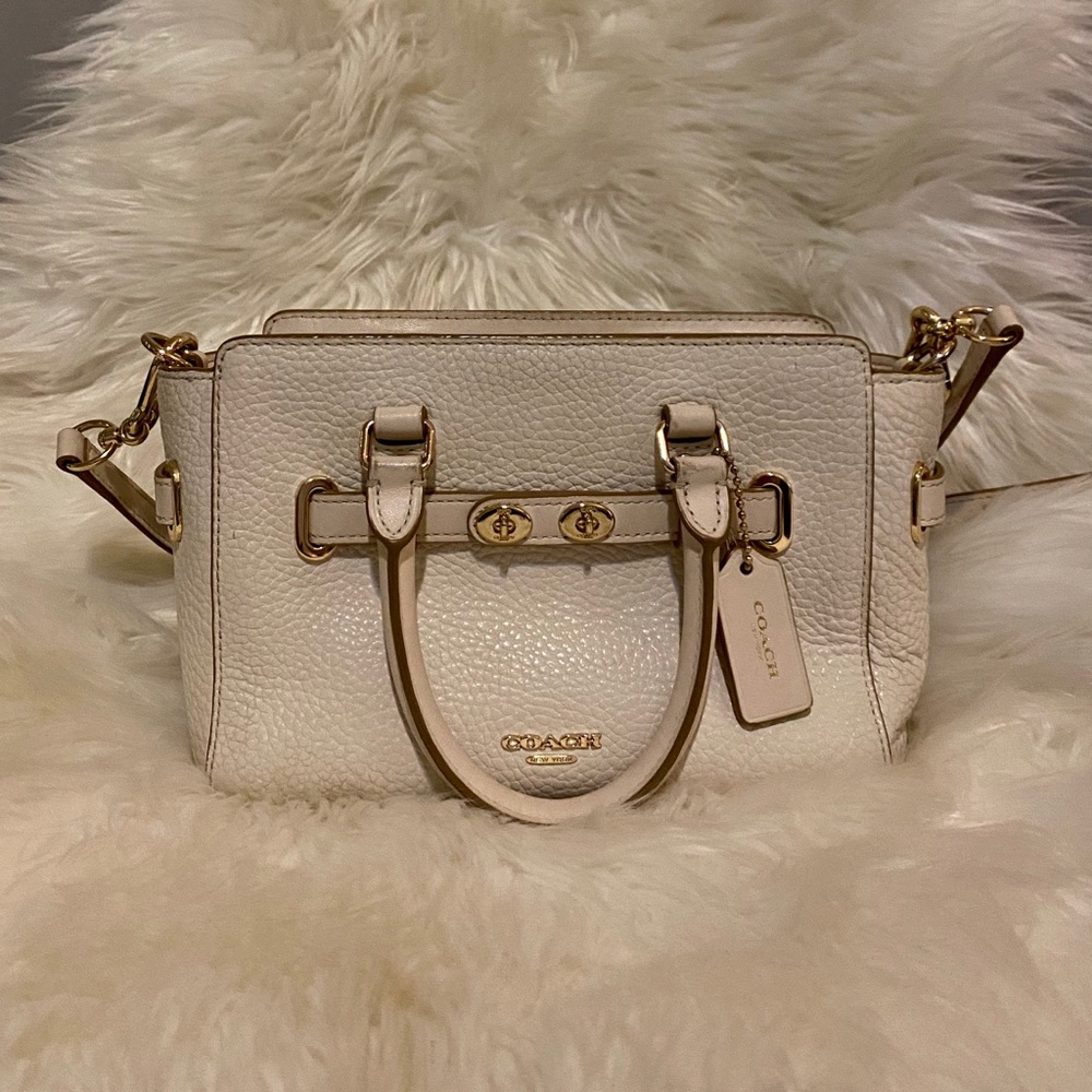 COACH mini cross body (cream with gold hardware)